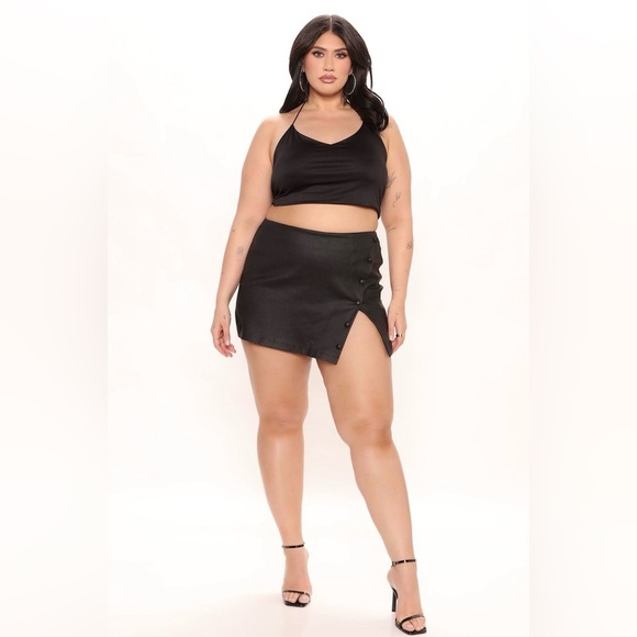 Pants - Fashion Nova Leather Skort